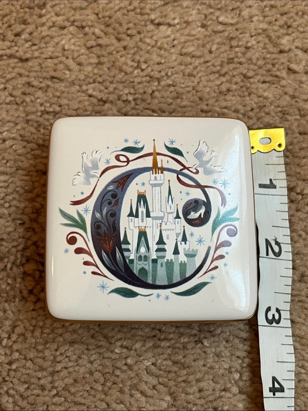 NWT Disney Cinderella’s Castle Ceramic Jewelry Box